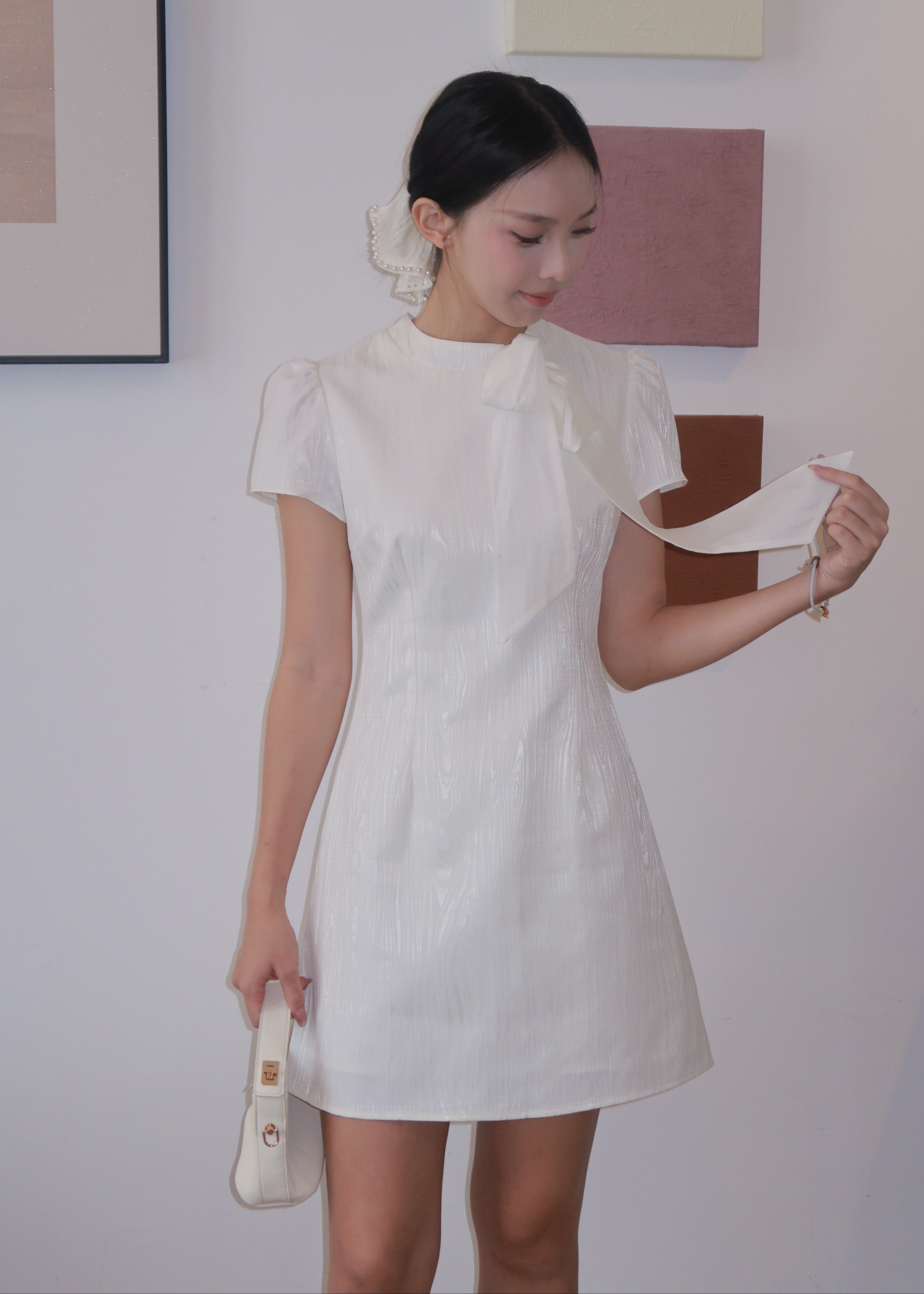 Urban Ribbon Dress - White