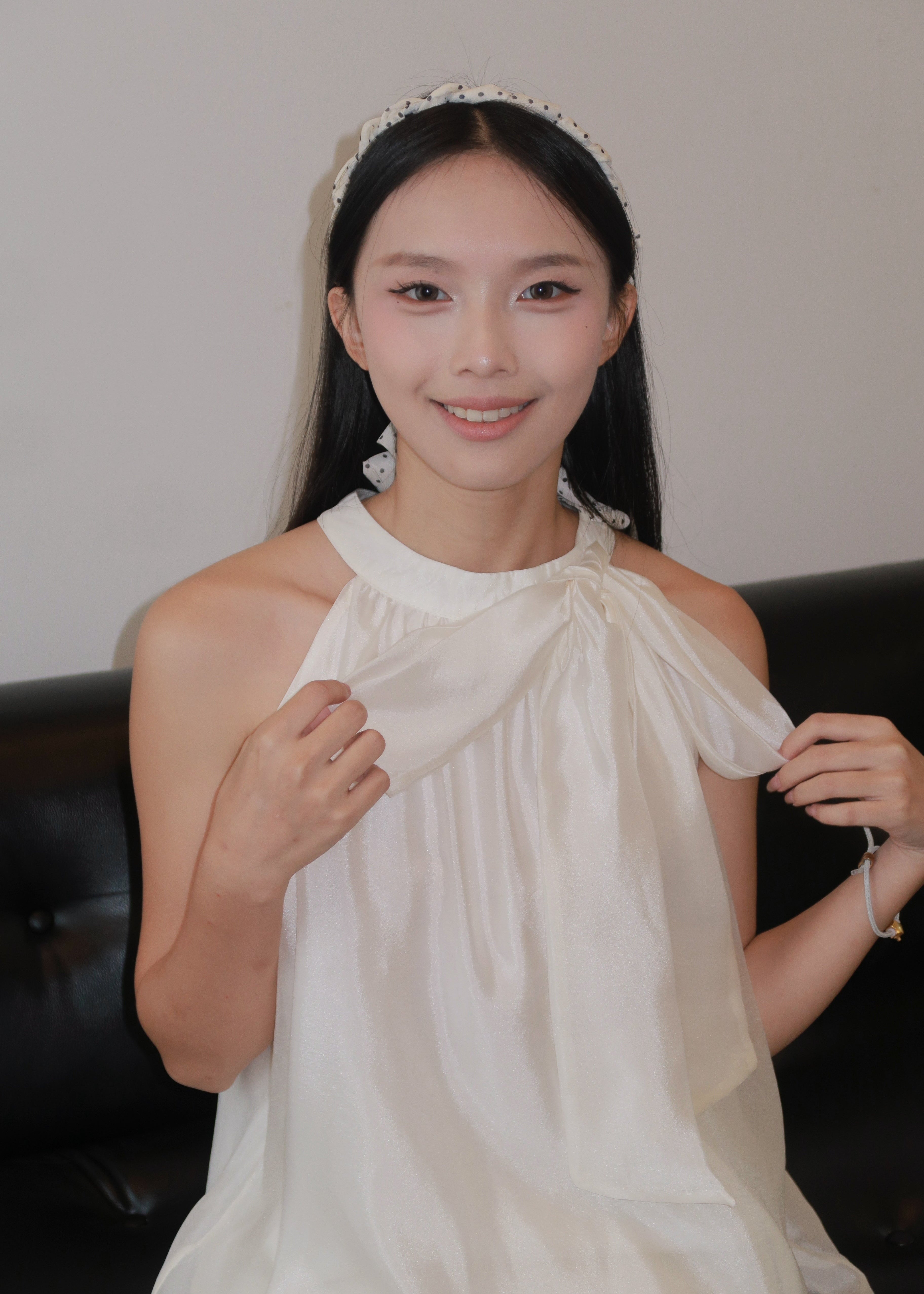 Floaty Tie Halter Top - White