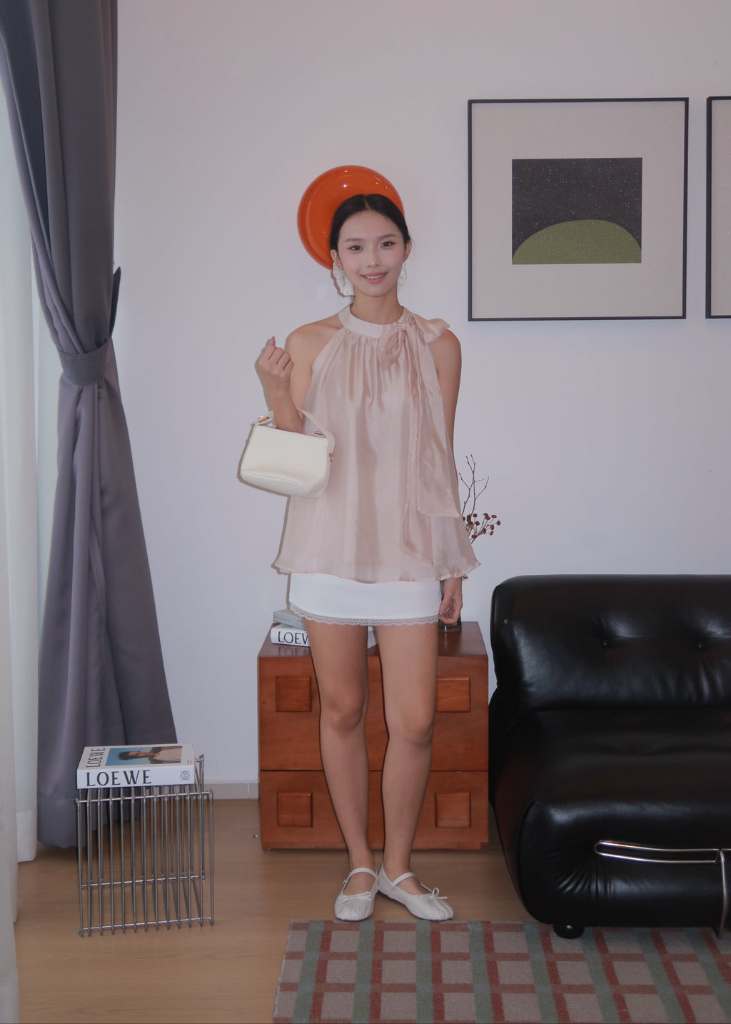 Floaty Tie Halter Top - Pink