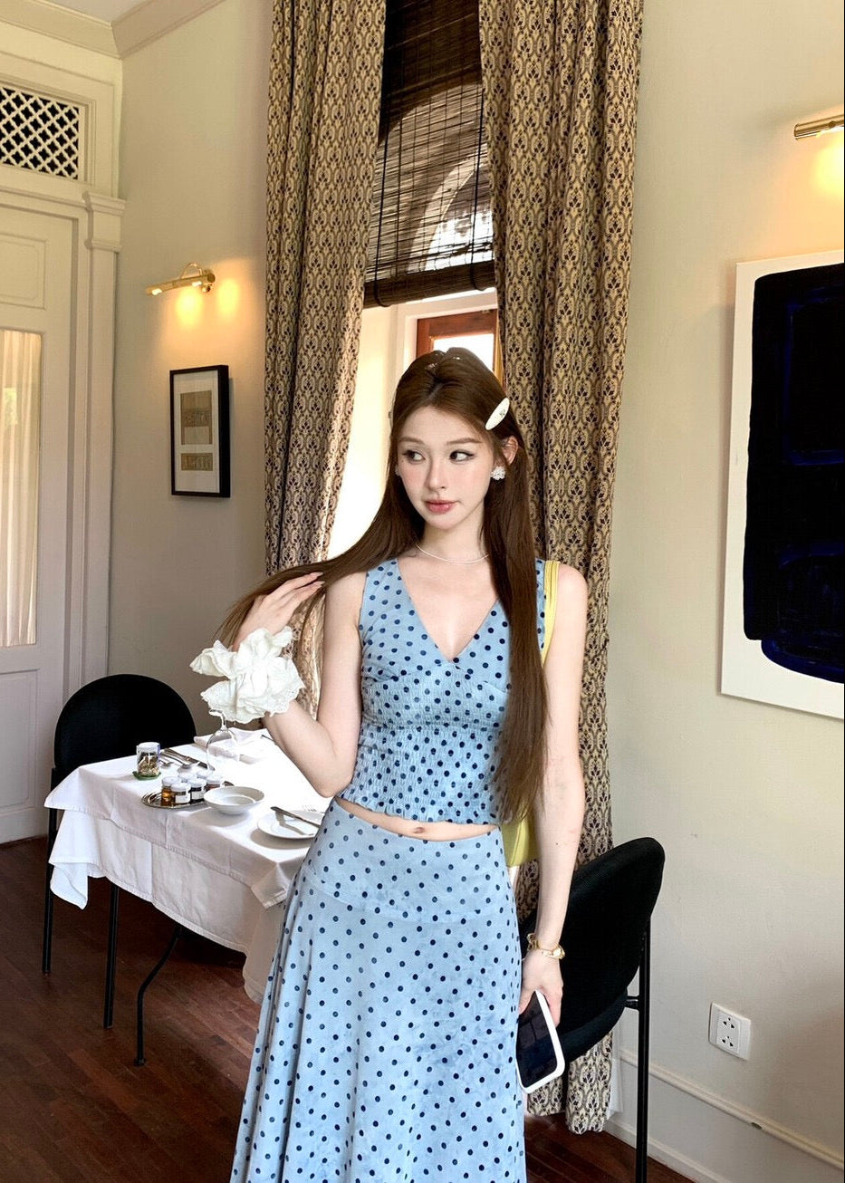 Celia Polka Set - Blue