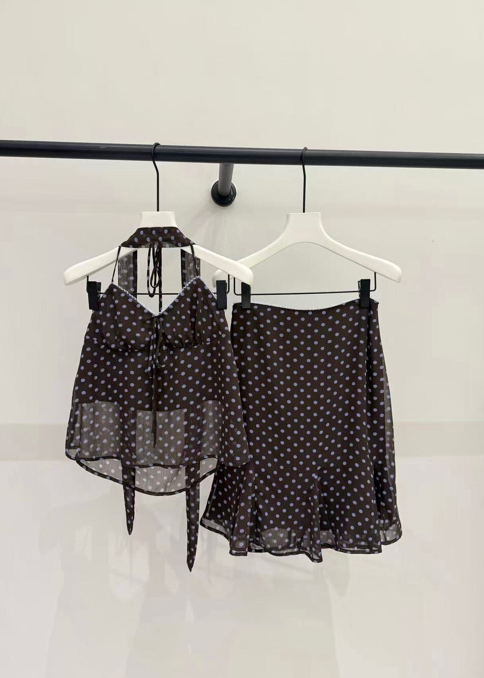 Heidi Polka Two-Piece Set - Mocha