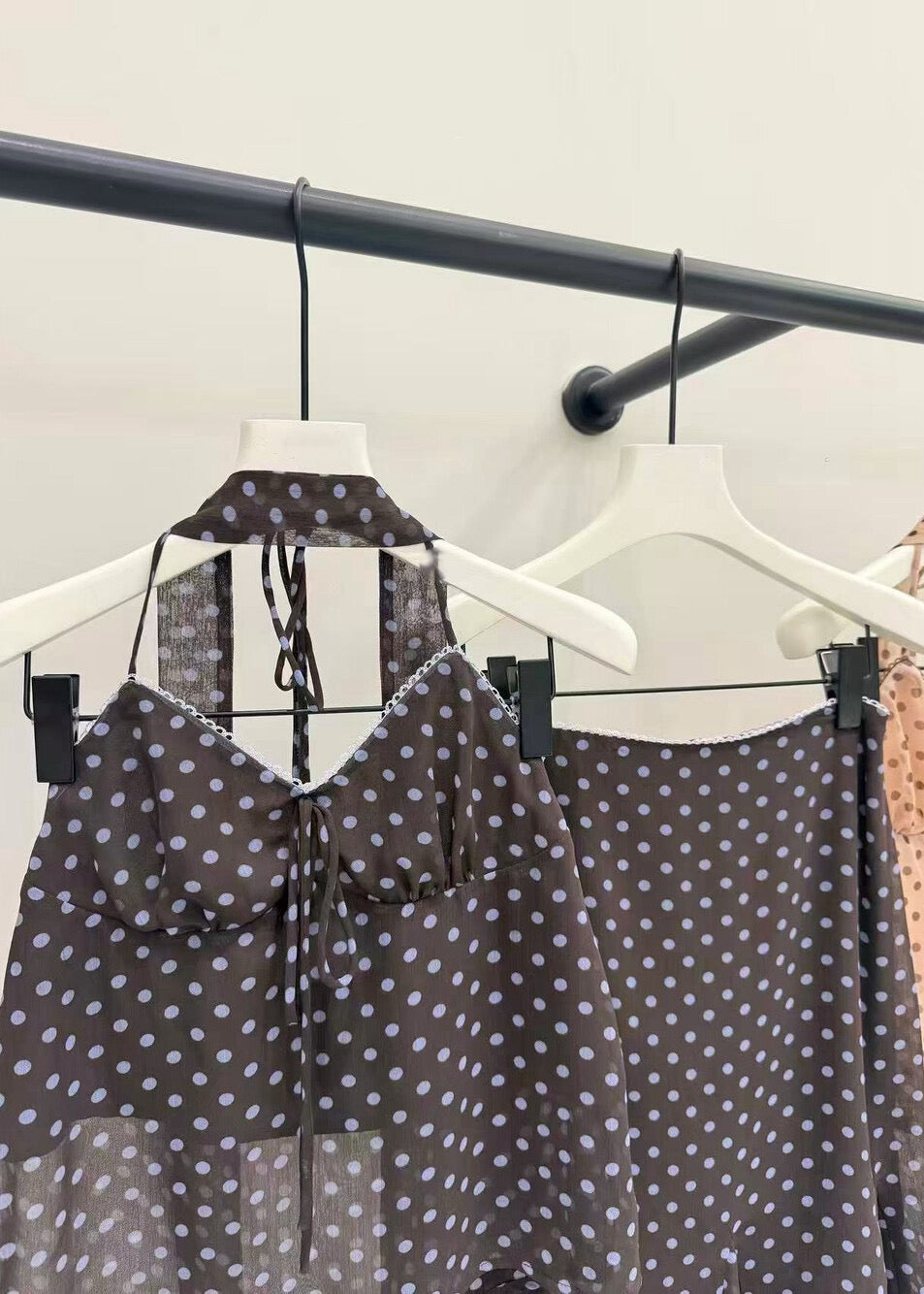 Heidi Polka Two-Piece Set - Mocha