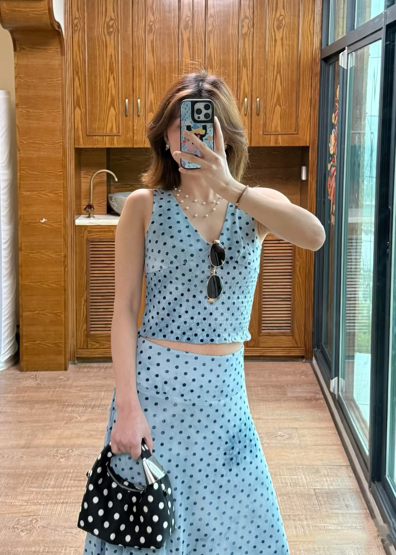 Celia Polka Set - Blue