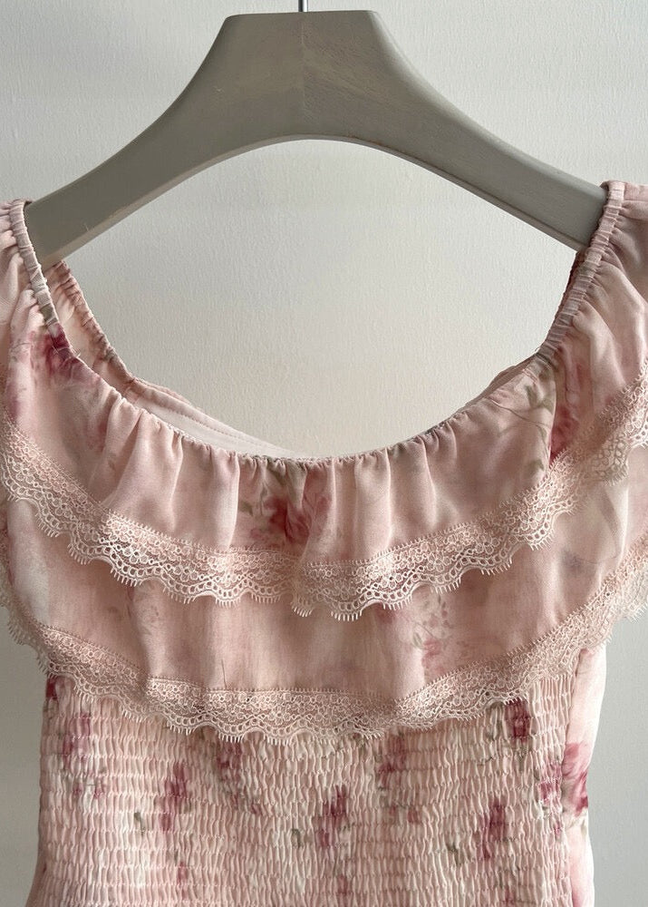 Celeste Lace Top - Pink