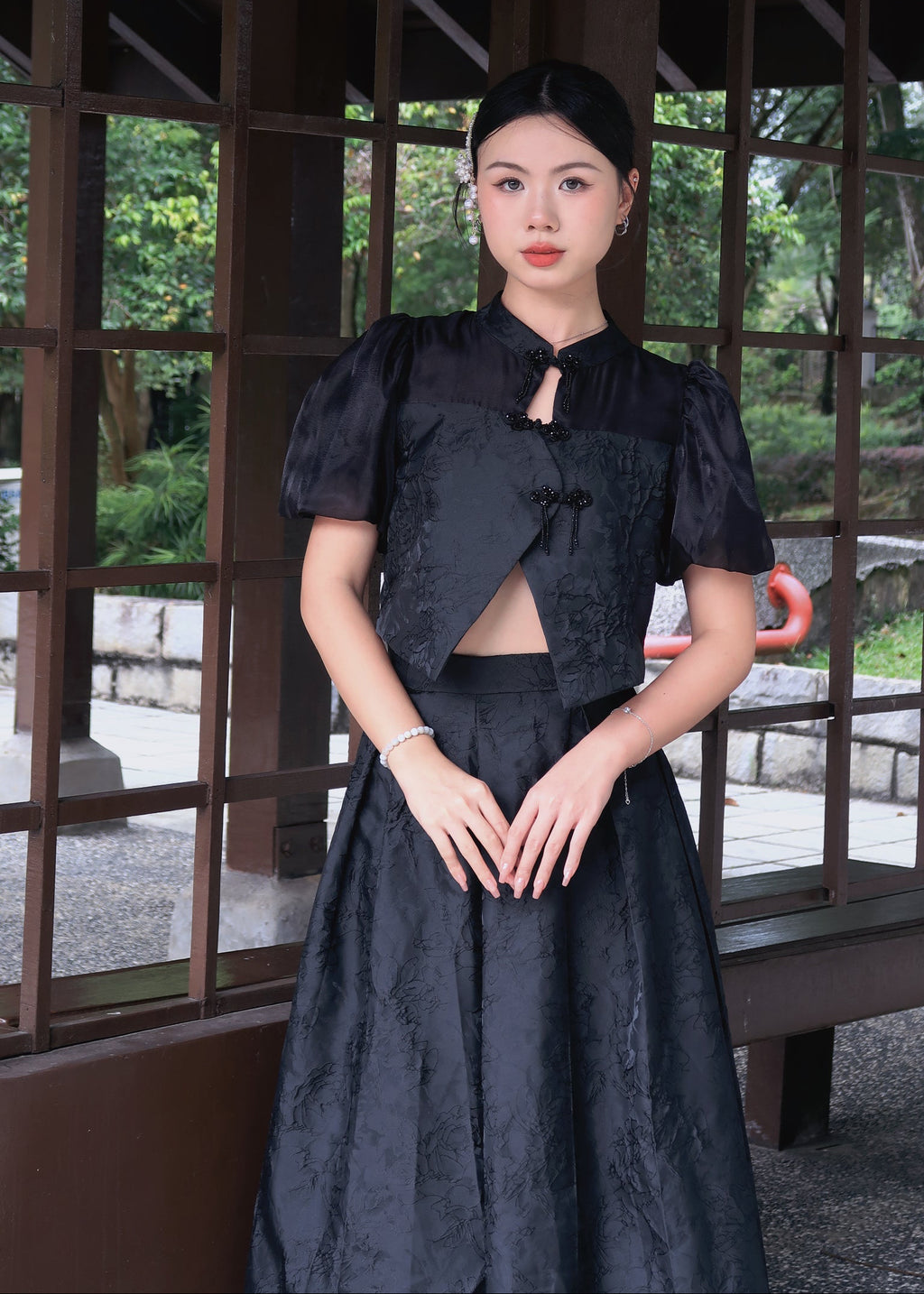 Prosper Pleated Set 福盈百褶套装 - Black