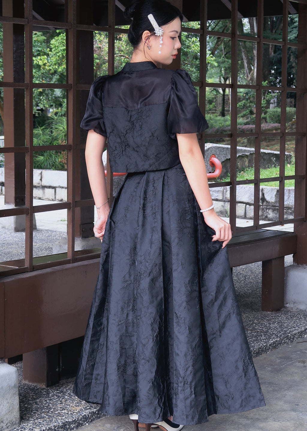 Prosper Pleated Set 福盈百褶套装 - Black