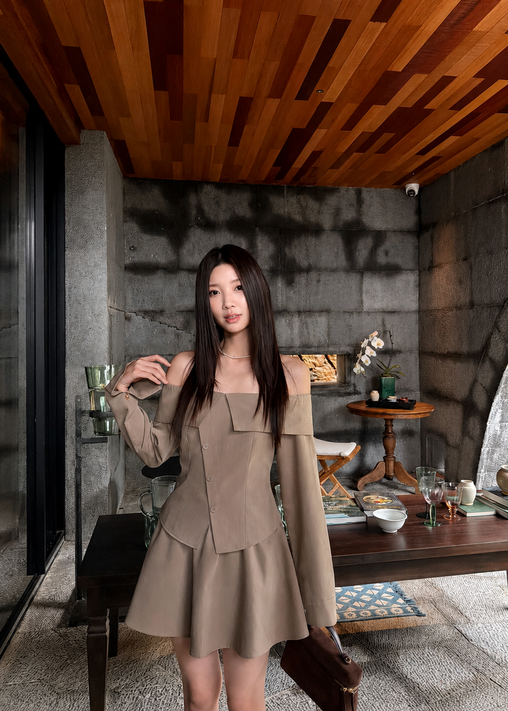 【Pre-Order】Camille Set - Khaki