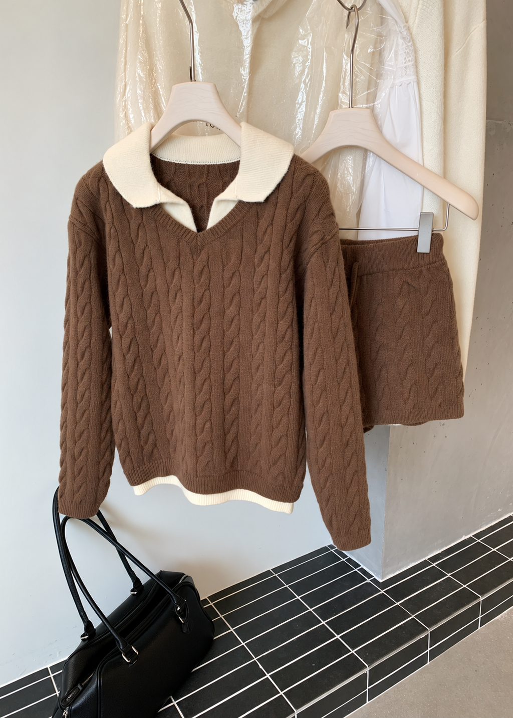【 Pre-Order】Chloe Collar Knit Set