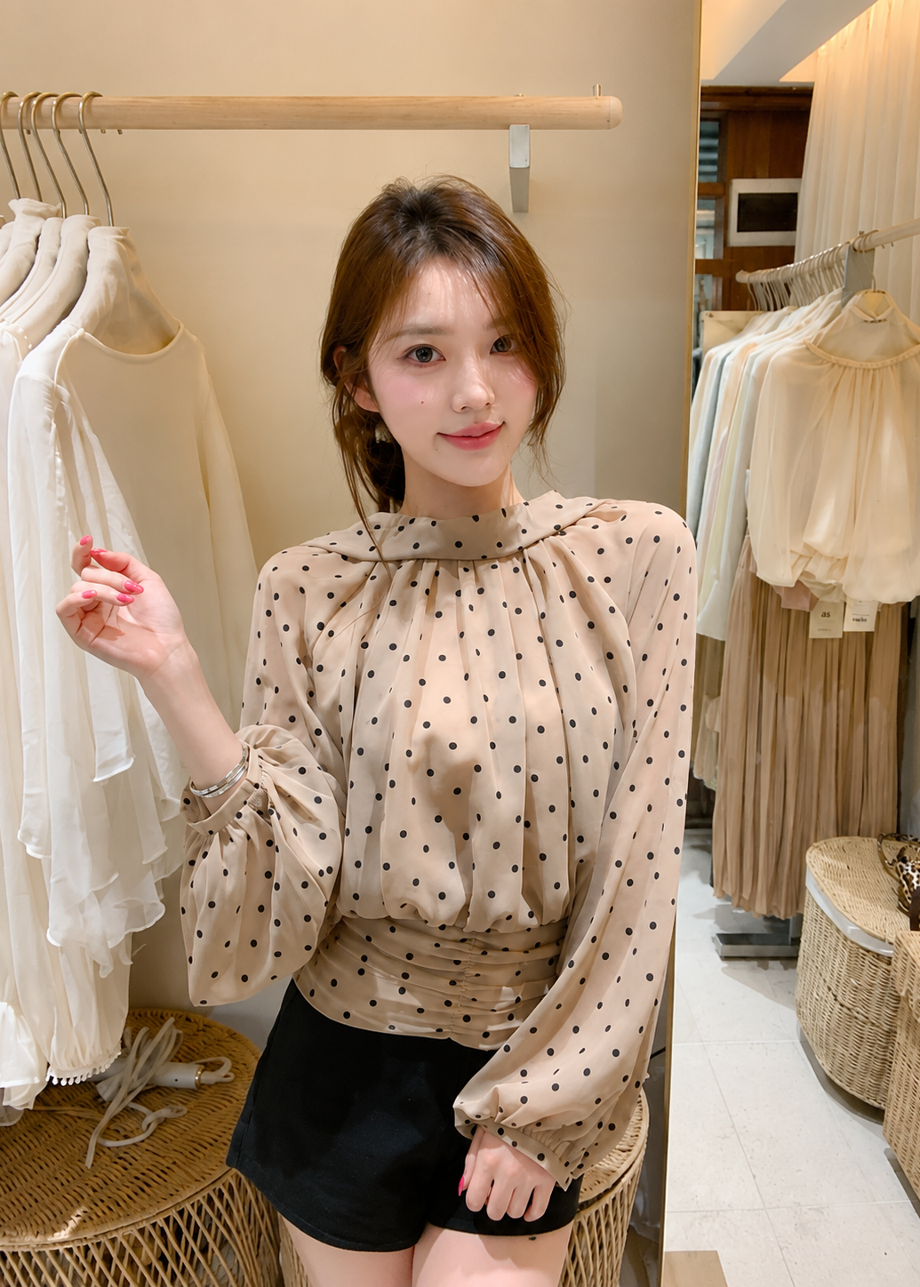 【Pre-Order】Amélie Polka Top