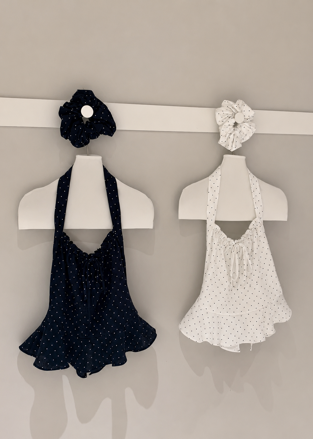 Harper Polka Top - Navy