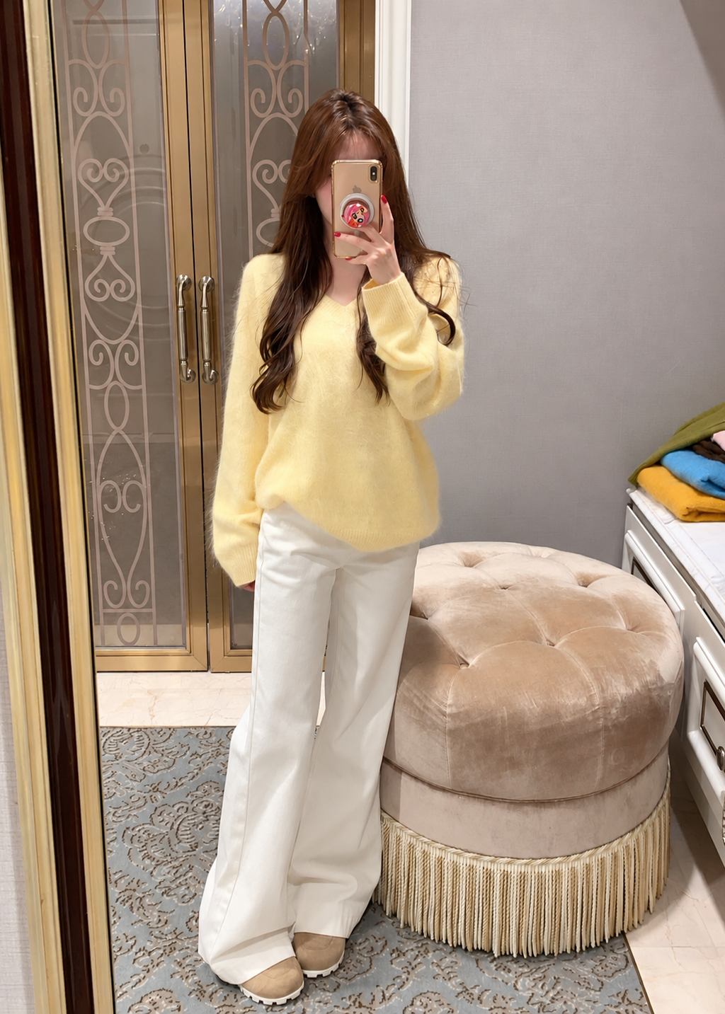 【 Pre-Order】Basic V-Neck Knit Top