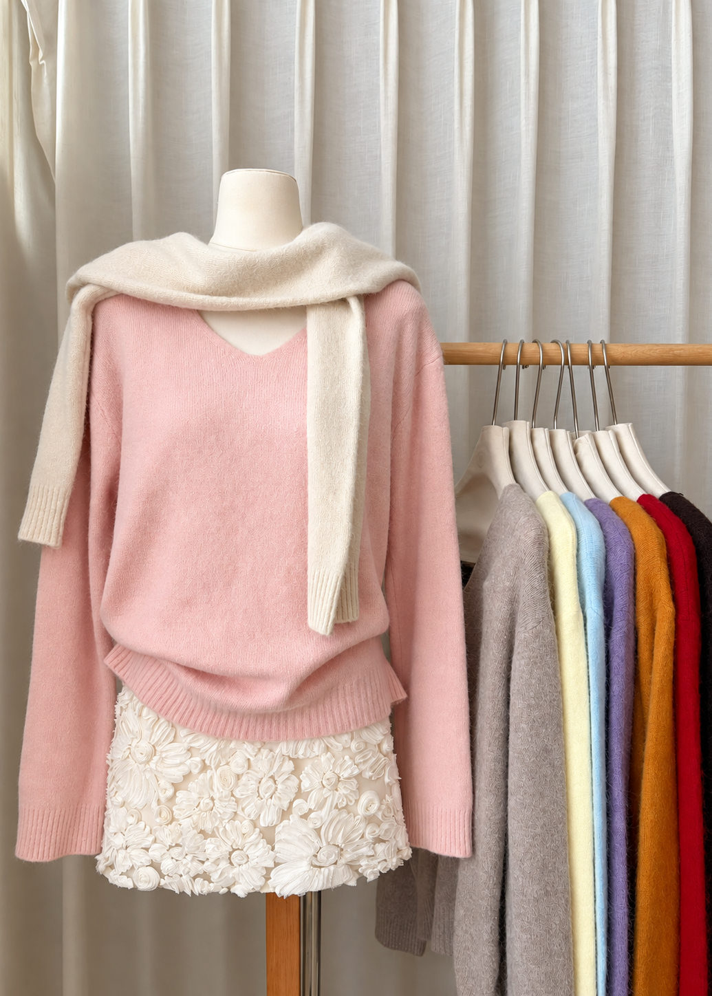 【 Pre-Order】Basic V-Neck Knit Top