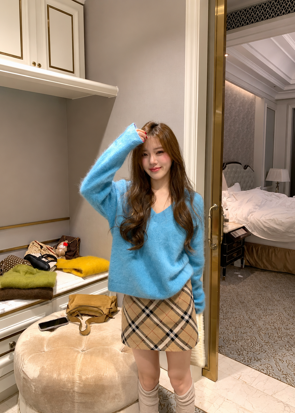 【 Pre-Order】Basic V-Neck Knit Top