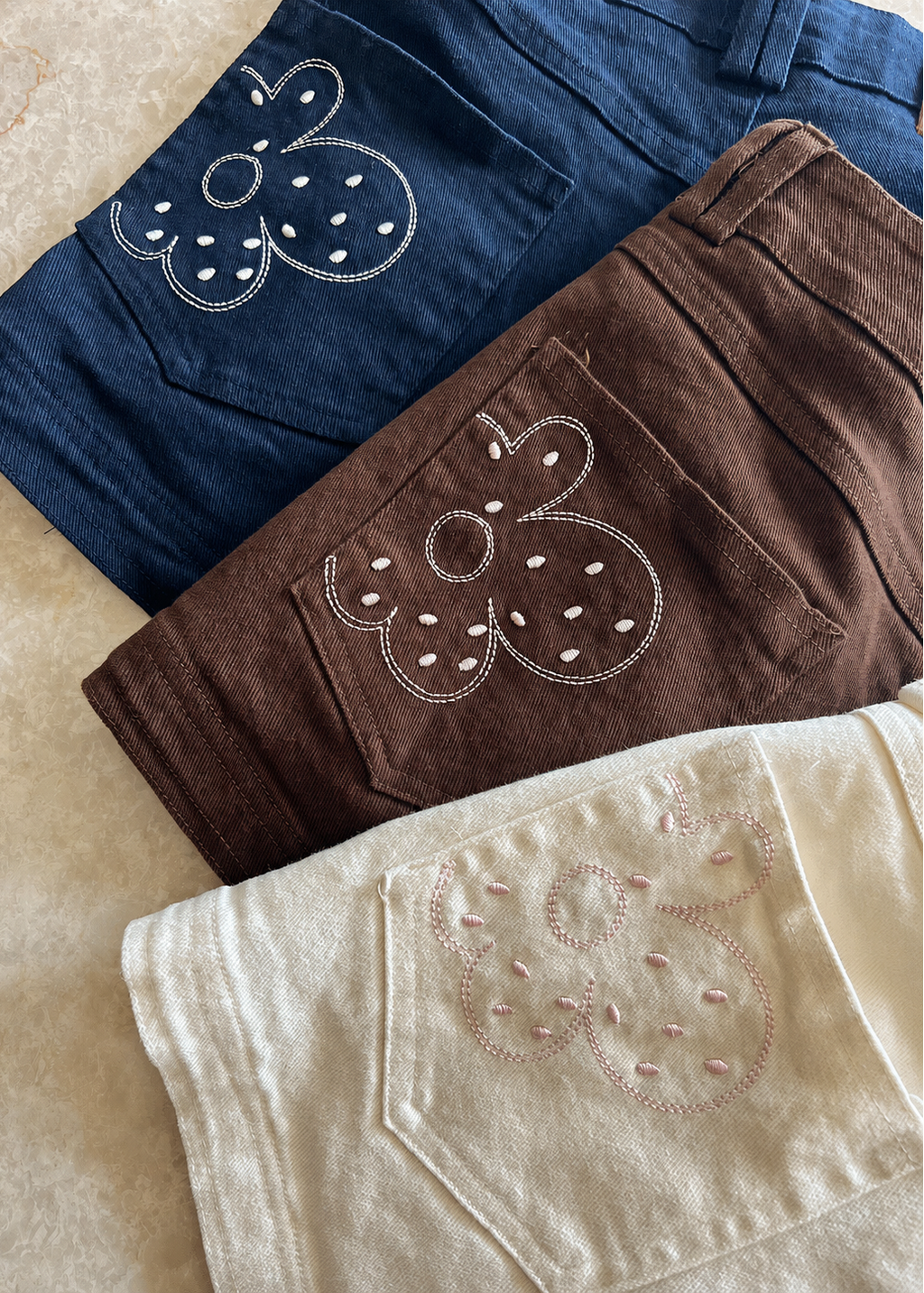 Daisy Stitch Shorts