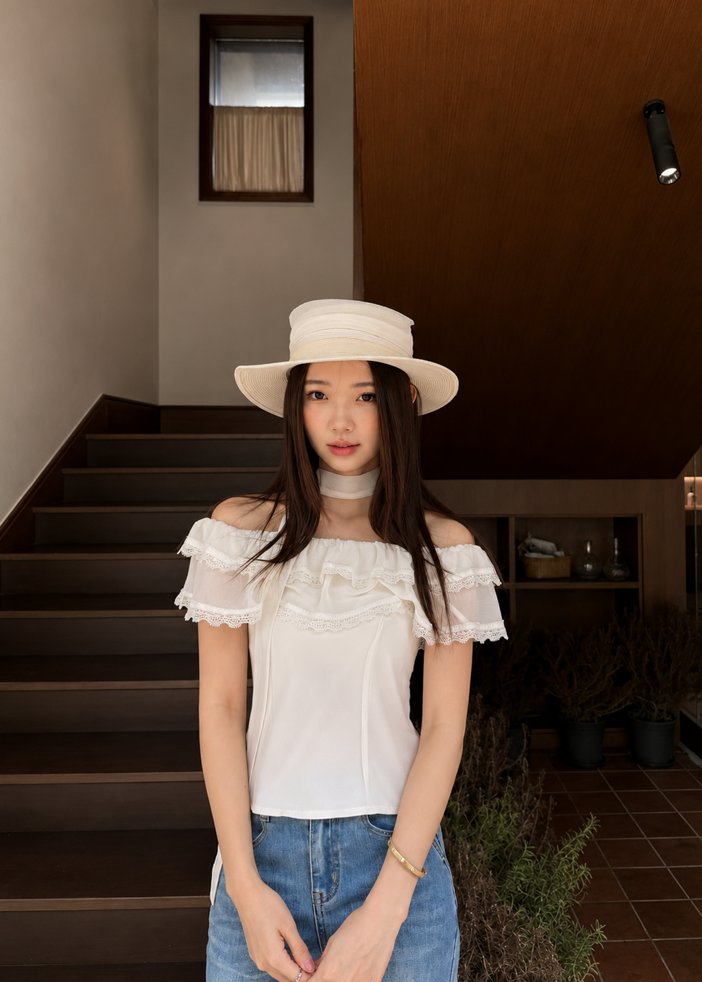 Celeste Lace Top - White