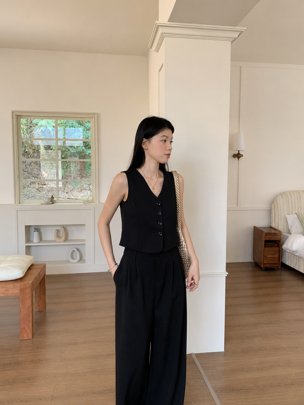Reese Vest Set - Black