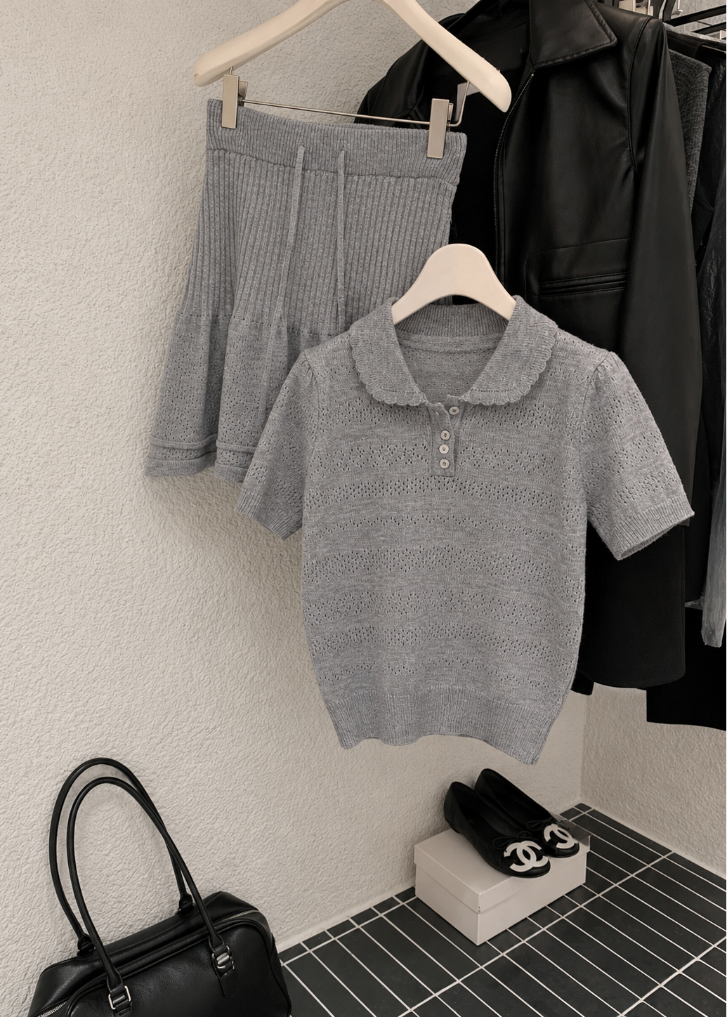 【Pre-Order】Clover Knit Set - Grey