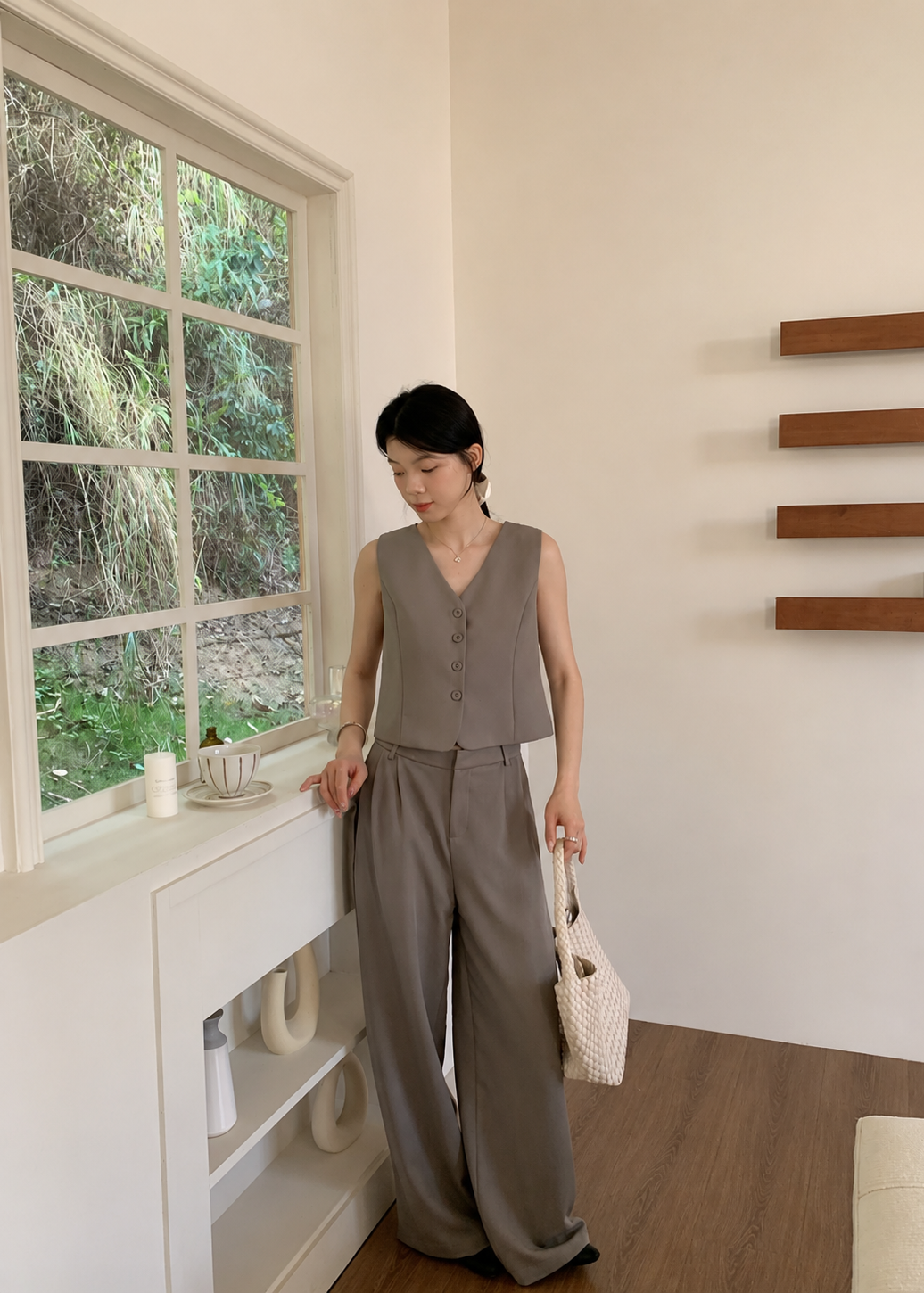 Reese Vest Set - Grey